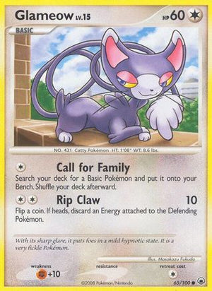 Glameow 65/100 - Majestic Dawn Reverse Holofoil - Poke-Collect
