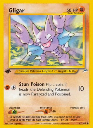 Gligar 67/105 - Neo Destiny Unlimited - Poke-Collect