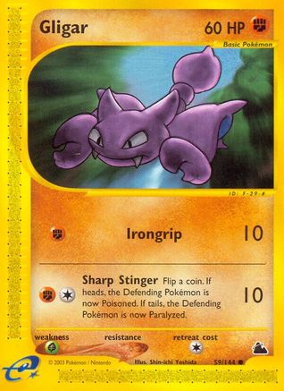 Gligar 59/144 - Skyridge Reverse Holofoil - Poke-Collect