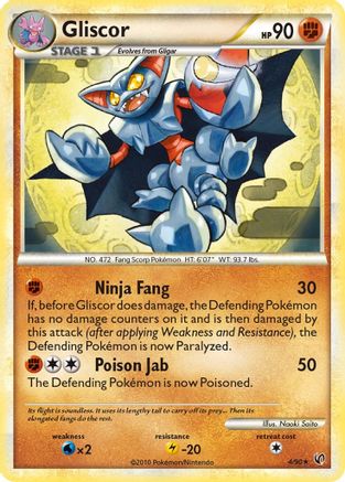 Gliscor 4/90 - Undaunted Reverse Holofoil - Poke-Collect