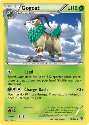Gogoat 19/146 - XY Base Set Holofoil - Poke-Collect