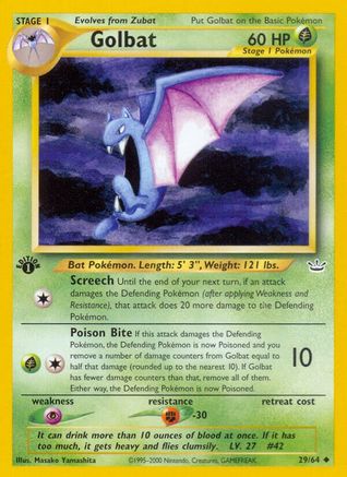 Golbat 29/64 - Neo Revelation Unlimited - Poke-Collect