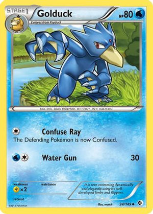 Golduck (34) 34/149 - Boundaries Crossed Reverse Holofoil - Poke-Collect