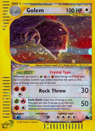 Golem 148/144 - Skyridge Reverse Holofoil - Poke-Collect