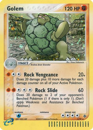 Golem 5/97 - Dragon Holofoil - Poke-Collect