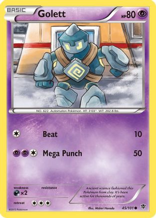 Golett 45/101 - Plasma Blast Reverse Holofoil - Poke-Collect