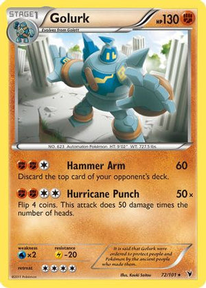 Golurk 72/101 - Noble Victories Reverse Holofoil - Poke-Collect