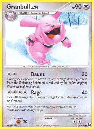 Granbull 39/106 - Great Encounters Reverse Holofoil - Poke-Collect