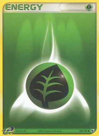 Grass Energy 104/109 - Ruby and Sapphire Reverse Holofoil - Poke-Collect