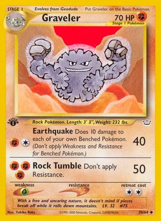 Graveler 30/64 - Neo Revelation 1st Edition - Poke-Collect