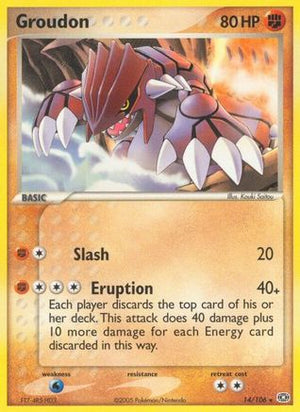 Groudon - 014/106 14/106 - Emerald Reverse Holofoil - Poke-Collect