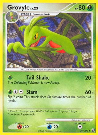 Grovyle 39/100 - Stormfront Reverse Holofoil - Poke-Collect