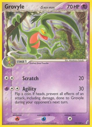 Grovyle (Delta Species) 19/100 - Crystal Guardians - Poke-Collect