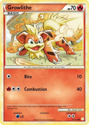 Growlithe 65/123 - HeartGold SoulSilver - Poke-Collect