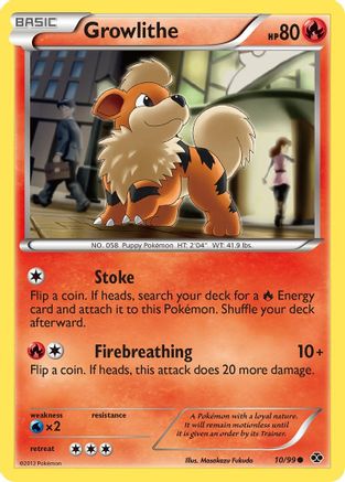 Growlithe (10) 10/99 - Next Destinies Reverse Holofoil - Poke-Collect