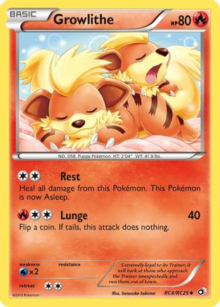 Growlithe RC4/113 - Legendary Treasures Radiant Collection Holofoil - Poke-Collect