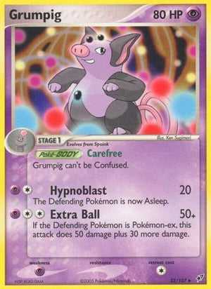 Grumpig 32/107 - Deoxys Reverse Holofoil - Poke-Collect