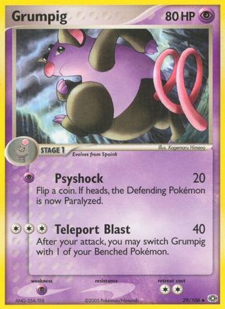 Grumpig - 029/106 29/106 - Emerald Reverse Holofoil - Poke-Collect