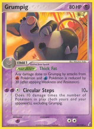 Grumpig 20/100 - Crystal Guardians - Poke-Collect