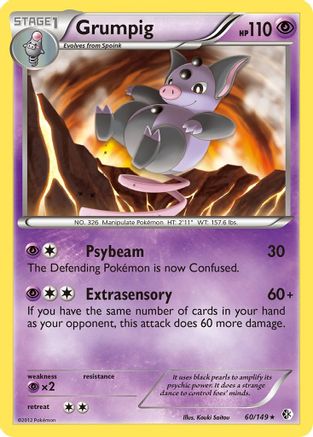 Grumpig 60/149 - Boundaries Crossed Reverse Holofoil - Poke-Collect