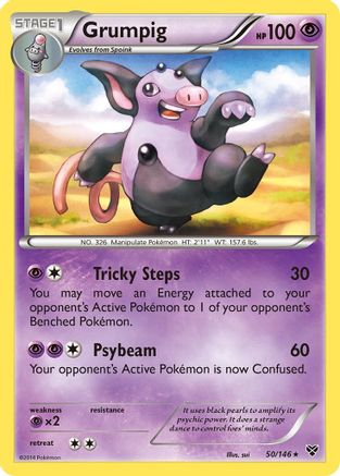 Grumpig 50/146 - XY Base Set Reverse Holofoil - Poke-Collect