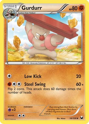 Gurdurr 59/108 - Dark Explorers Reverse Holofoil - Poke-Collect