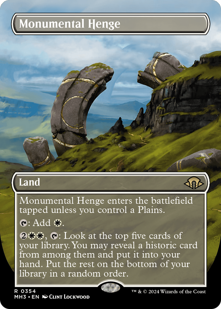 Monumental Henge (Borderless) (MH3-354) - Modern Horizons 3 (Borderless) - Poke-Collect