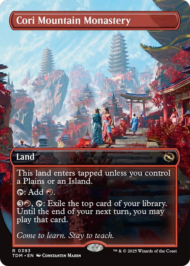 Cori Mountain Monastery (TDM-393) - Tarkir: Dragonstorm (Borderless) Foil - Poke-Collect