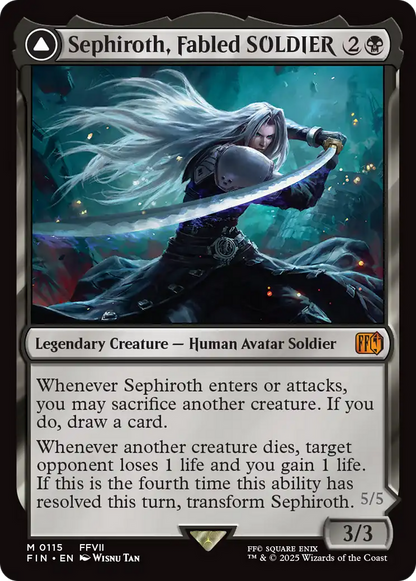 Sephiroth, Fabled SOLDIER // Sephiroth, One-Winged Angel (FIN-115) - FINAL FANTASY Foil - Poke-Collect