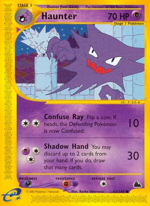 Haunter 63/144 - Skyridge Reverse Holofoil