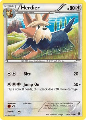Herdier 109/146 - XY Base Set Reverse Holofoil - Poke-Collect