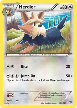 Herdier 109/146 - XY Base Set - Poke-Collect