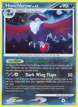 Honchkrow 10/123 - Mysterious Treasures Holofoil - Poke-Collect