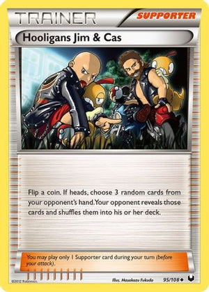 Hooligans Jim & Cas 95/108 - Dark Explorers Reverse Holofoil - Poke-Collect