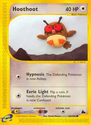Hoothoot 65/144 - Skyridge Reverse Holofoil - Poke-Collect