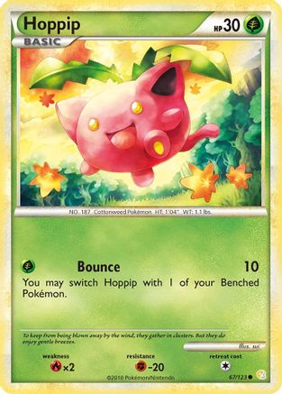 Hoppip 67/123 - HeartGold SoulSilver Reverse Holofoil - Poke-Collect