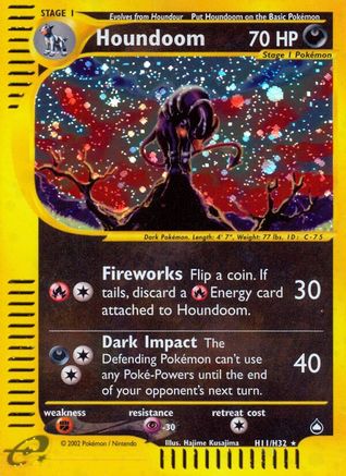 Houndoom (H11) H11/147 - Aquapolis Holofoil - Poke-Collect