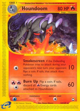 Houndoom (14) 14/147 - Aquapolis Reverse Holofoil - Poke-Collect