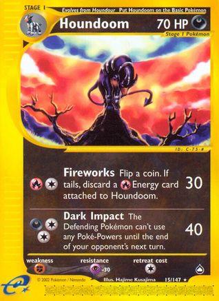 Houndoom (15) 15/147 - Aquapolis Reverse Holofoil - Poke-Collect