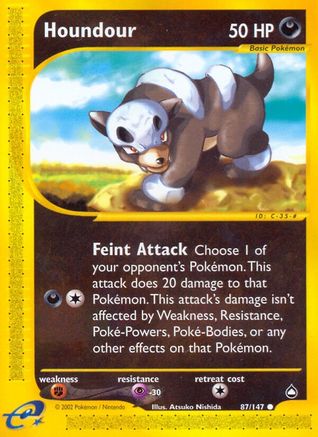 Houndour (87) 87/147 - Aquapolis Reverse Holofoil - Poke-Collect