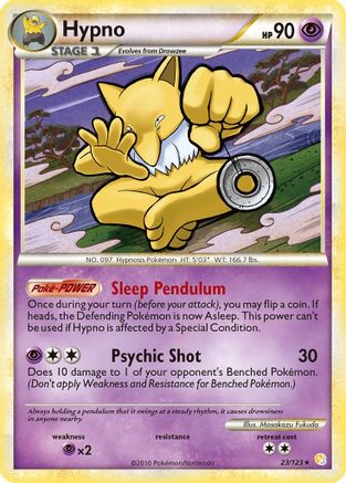 Hypno 23/123 - HeartGold SoulSilver Reverse Holofoil - Poke-Collect