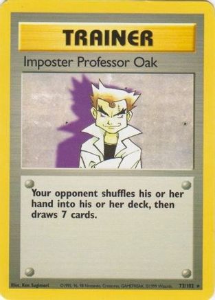 Imposter Professor Oak 73/102 - Base Set - Poke-Collect