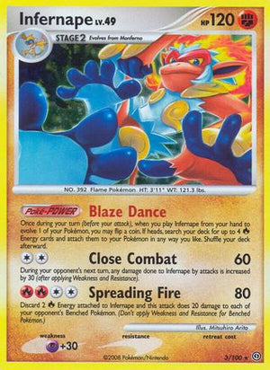 Infernape 3/100 - Stormfront Reverse Holofoil - Poke-Collect