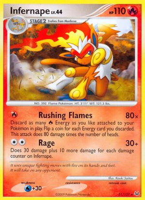 Infernape 31/127 - Platinum Reverse Holofoil - Poke-Collect