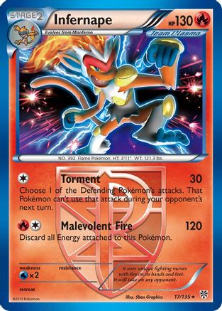 Infernape (Team Plasma) 17/135 - Plasma Storm Holofoil - Poke-Collect