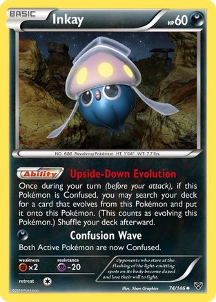 Inkay (74) 74/146 - XY Base Set Reverse Holofoil - Poke-Collect