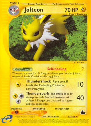 Jolteon (13) 13/144 - Skyridge Reverse Holofoil - Poke-Collect