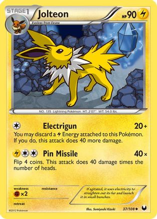 Jolteon 37/108 - Dark Explorers - Poke-Collect