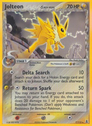 Jolteon (Delta Species) 7/113 - Delta Species Holofoil - Poke-Collect
