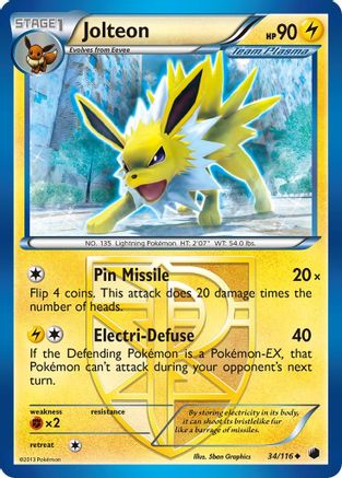 Jolteon (Team Plasma) 34/116 - Plasma Freeze - Poke-Collect